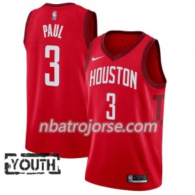 Barn Houston Rockets Tröja Chris Paul 3 2018-19 Nike Röd Swingman